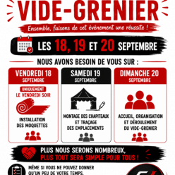 recherche bénévoles pour vide grenier